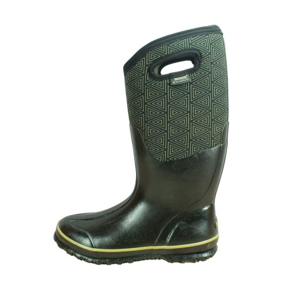 Bogs Classic Triangle Black Rubber Non-slip Non-marking Rain Boots Size 8 - Picture 1 of 9